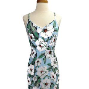 Mink Pink Dress Multi Color Flowers Maxi Spaghetti Straps